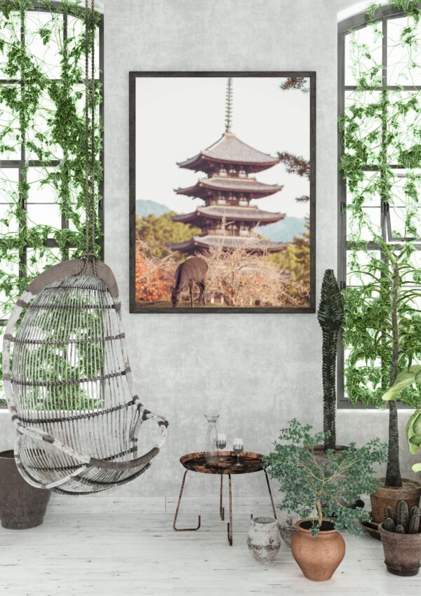 Nara Park, Japan metal art print in room example